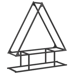 vidaXL Firewood Rack Black 50x25x60 cm Cold-rolled steel fireplace log holder - black, 80 x 25 x 90 cm