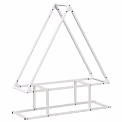 vidaXL Firewood Rack Black 50x25x60 cm Cold-rolled steel fireplace log holder - white, 80 x 25 x 90 cm