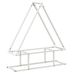 vidaXL Firewood Rack Black 50x25x60 cm Cold-rolled steel fireplace log holder - white, 80 x 25 x 90 cm