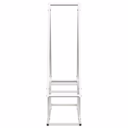 vidaXL Firewood Rack Black 50x25x60 cm Cold-rolled steel fireplace log holder - white, 80 x 25 x 90 cm - Additional view 5