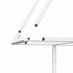 vidaXL Firewood Rack Black 50x25x60 cm Cold-rolled steel fireplace log holder - white, 80 x 25 x 90 cm - Additional view 6