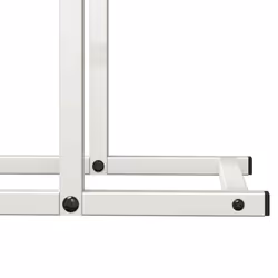vidaXL Firewood Rack Black 50x25x60 cm Cold-rolled steel fireplace log holder - white, 80 x 25 x 90 cm - Additional view 7