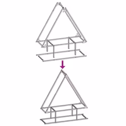 vidaXL Firewood Rack Black 50x25x60 cm Cold-rolled steel fireplace log holder - white, 80 x 25 x 90 cm - Additional view 8