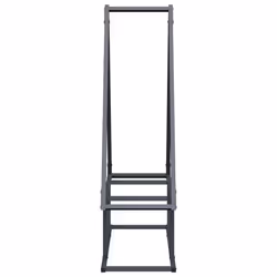 vidaXL Firewood Rack Black 50x25x60 cm Cold-rolled steel fireplace log holder - anthracite, 80 x 25 x 90 cm - Additional view 5