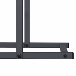 vidaXL Firewood Rack Black 50x25x60 cm Cold-rolled steel fireplace log holder - anthracite, 80 x 25 x 90 cm - Additional view 7