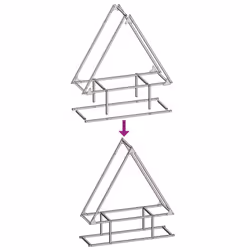 vidaXL Firewood Rack Black 50x25x60 cm Cold-rolled steel fireplace log holder - anthracite, 80 x 25 x 90 cm - Additional view 8