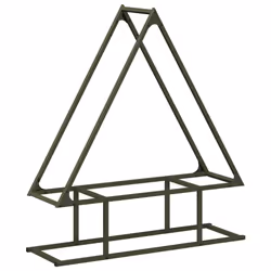 vidaXL Firewood Rack Black 50x25x60 cm Cold-rolled steel fireplace log holder - olive green, 80 x 25 x 90 cm
