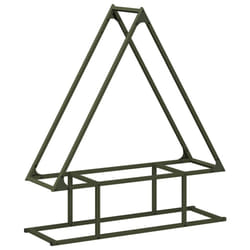 vidaXL Firewood Rack Black 50x25x60 cm Cold-rolled steel fireplace log holder - olive green, 80 x 25 x 90 cm