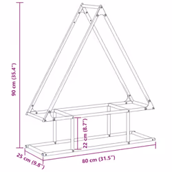 vidaXL Firewood Rack Black 50x25x60 cm Cold-rolled steel fireplace log holder - olive green, 80 x 25 x 90 cm - Additional view 10