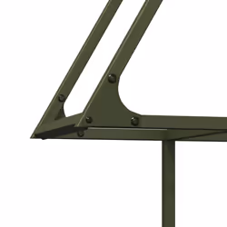 vidaXL Firewood Rack Black 50x25x60 cm Cold-rolled steel fireplace log holder - olive green, 80 x 25 x 90 cm - Additional view 6