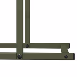 vidaXL Firewood Rack Black 50x25x60 cm Cold-rolled steel fireplace log holder - olive green, 80 x 25 x 90 cm - Additional view 7