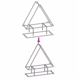 vidaXL Firewood Rack Black 50x25x60 cm Cold-rolled steel fireplace log holder - olive green, 80 x 25 x 90 cm - Additional view 8