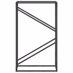 vidaXL Firewood Rack White 40x25x100 cm Cold-rolled steel fireplace log holder - black, 60 x 25 x 100 cm - Additional view 4