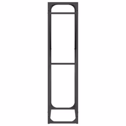 vidaXL Firewood Rack White 40x25x100 cm Cold-rolled steel fireplace log holder - black, 60 x 25 x 100 cm - Additional view 5
