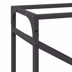 vidaXL Firewood Rack White 40x25x100 cm Cold-rolled steel fireplace log holder - black, 60 x 25 x 100 cm - Additional view 7