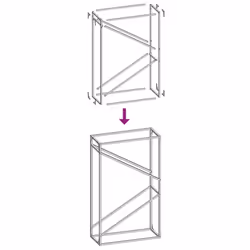 vidaXL Firewood Rack White 40x25x100 cm Cold-rolled steel fireplace log holder - black, 60 x 25 x 100 cm - Additional view 9