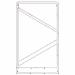 vidaXL Firewood Rack White 40x25x100 cm Cold-rolled steel fireplace log holder - white, 60 x 25 x 100 cm - Additional view 4