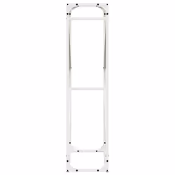 vidaXL Firewood Rack White 40x25x100 cm Cold-rolled steel fireplace log holder - white, 60 x 25 x 100 cm - Additional view 5