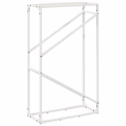 vidaXL Firewood Rack White 40x25x100 cm Cold-rolled steel fireplace log holder - white, 60 x 25 x 100 cm - Additional view 6