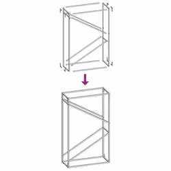vidaXL Firewood Rack White 40x25x100 cm Cold-rolled steel fireplace log holder - white, 60 x 25 x 100 cm - Additional view 9