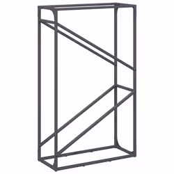 vidaXL Firewood Rack White 40x25x100 cm Cold-rolled steel fireplace log holder - anthracite, 60 x 25 x 100 cm