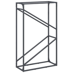 vidaXL Firewood Rack White 40x25x100 cm Cold-rolled steel fireplace log holder - anthracite, 60 x 25 x 100 cm