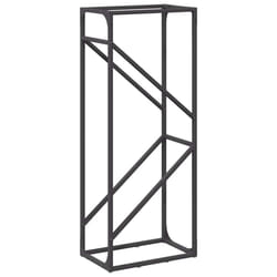 vidaXL Firewood Rack White 40x25x100 cm Cold-rolled steel fireplace log holder - black, 40 x 25 x 100 cm