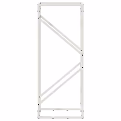 vidaXL Firewood Rack White 40x25x100 cm Cold-rolled steel fireplace log holder - white, 40 x 25 x 100 cm - Additional view 4