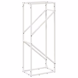 vidaXL Firewood Rack White 40x25x100 cm Cold-rolled steel fireplace log holder - white, 40 x 25 x 100 cm - Additional view 6