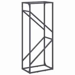vidaXL Firewood Rack White 40x25x100 cm Cold-rolled steel fireplace log holder - anthracite, 40 x 25 x 100 cm