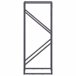 vidaXL Firewood Rack White 40x25x100 cm Cold-rolled steel fireplace log holder - anthracite, 40 x 25 x 100 cm - Additional view 4