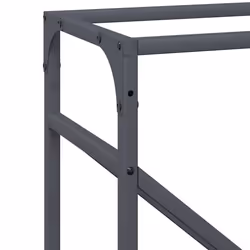 vidaXL Firewood Rack White 40x25x100 cm Cold-rolled steel fireplace log holder - anthracite, 40 x 25 x 100 cm - Additional view 7