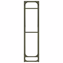vidaXL Firewood Rack White 40x25x100 cm Cold-rolled steel fireplace log holder - olive green, 40 x 25 x 100 cm - Additional view 5