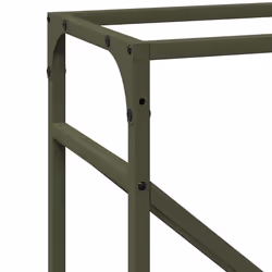 vidaXL Firewood Rack White 40x25x100 cm Cold-rolled steel fireplace log holder - olive green, 40 x 25 x 100 cm - Additional view 7