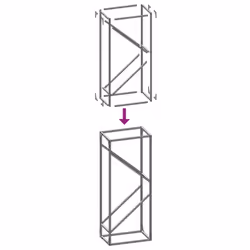 vidaXL Firewood Rack White 40x25x100 cm Cold-rolled steel fireplace log holder - olive green, 40 x 25 x 100 cm - Additional view 9