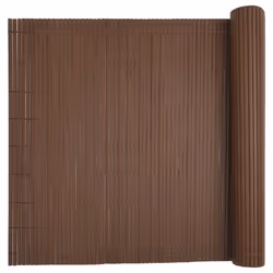 vidaXL Double-Sided Garden Fence Privacy Outdoor Fence Barrier Lawn Barrier - brown, 180 x 500 cm - Additional view 4
