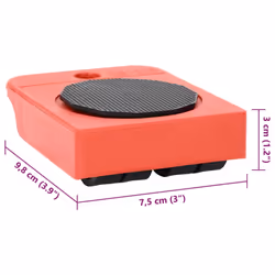 vidaXL Furniture Rollers 8 pcs with Lifters Red 9.8x7.5x3 cm 150 kg - Additional view 3