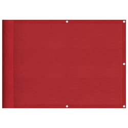 vidaXL Balcony Screen Red 75x1000 cm 100% Polyester Oxford garden screen
