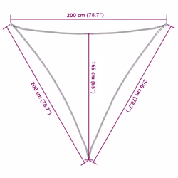 vidaXL Sunshade Sail Oxford Fabric Triangular Shade Sail Sunscreen Canopy - terracotta, 2 x 2 x 2 m