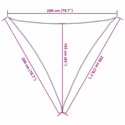 vidaXL Sunshade Sail Oxford Fabric Triangular Shade Sail Sunscreen Canopy - taupe, 2 x 2 x 2 m