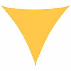 vidaXL Sunshade Sail Oxford Fabric Triangular Shade Sail Sunscreen Canopy - yellow, 2 x 2 x 2 m