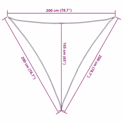vidaXL Sunshade Sail Oxford Fabric Triangular Shade Sail Sunscreen Canopy - yellow, 2 x 2 x 2 m