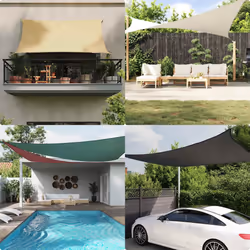 vidaXL Sunshade Sail Oxford Fabric Triangular Shade Sail Sunscreen Canopy - red, 2 x 2 x 2 m
