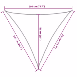 vidaXL Sunshade Sail Oxford Fabric Triangular Shade Sail Sunscreen Canopy - red, 2 x 2 x 2 m