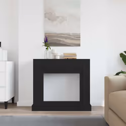 vidaXL Fireplace Surround Black Oak 100x30x87.5 cm Engineered Wood fire place - Additional view 2