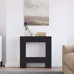 vidaXL Fireplace Surround Black Oak 81x18x82 cm Engineered Wood fire place - Additional view 2