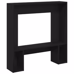 vidaXL Fireplace Surround Black Oak 81x18x82 cm Engineered Wood fire place - Additional view 6