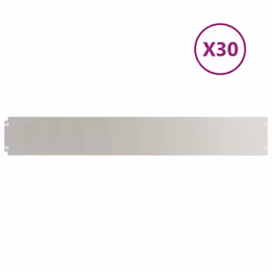 vidaXL Lawn Edgings 30 pcs 15x103 cm Stainless Steel garden edging
