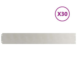 vidaXL Lawn Edgings 30 pcs 15x103 cm Stainless Steel garden edging