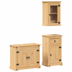 VidaXL 3334633, Glass, Metal, Wood, 450 mm, 270 mm, 645 mm, 3 pc(s)